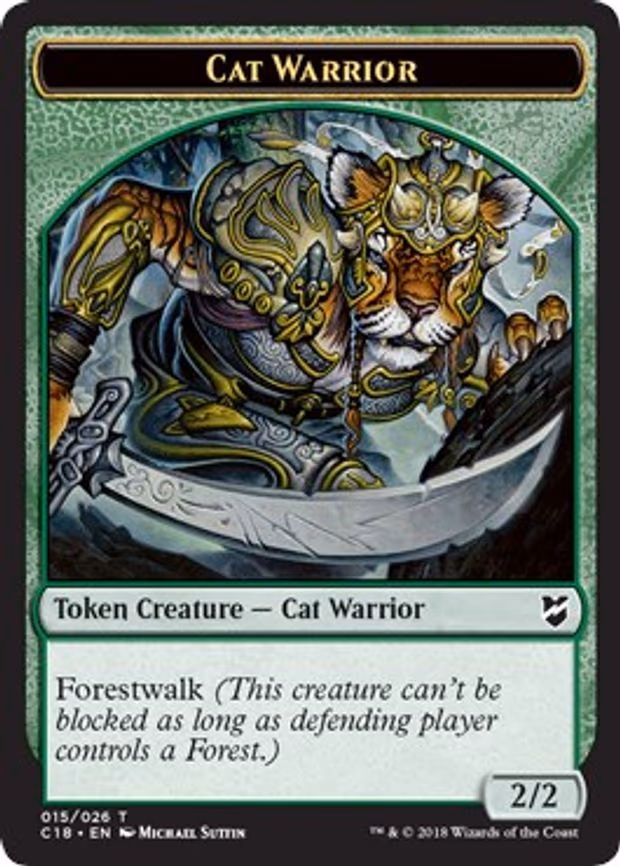 Cat Warrior // Beast (013) Double-Sided Token
