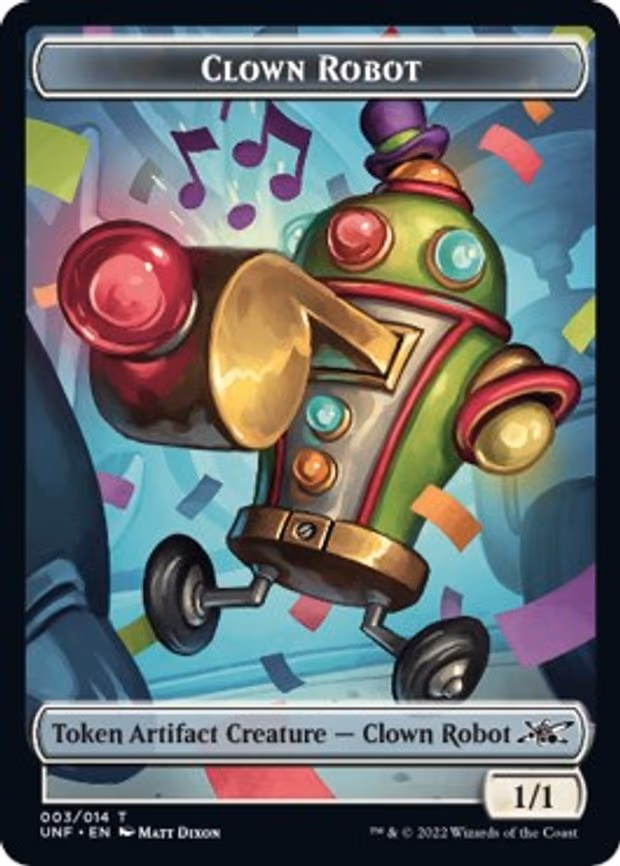 Clown Robot (003) // Food (010) Double-sided Token - T