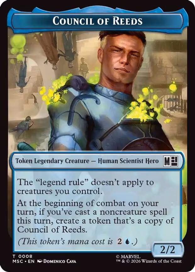 Council of Reeds (0008) // Construct (0014) Double-Sided Token - T (8 // 14)