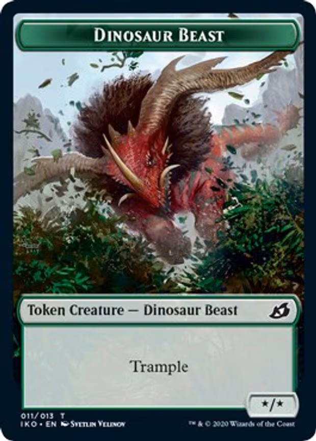 Dinosaur Beast // Human Soldier (004) Double-Sided Token - T (11 // 4)