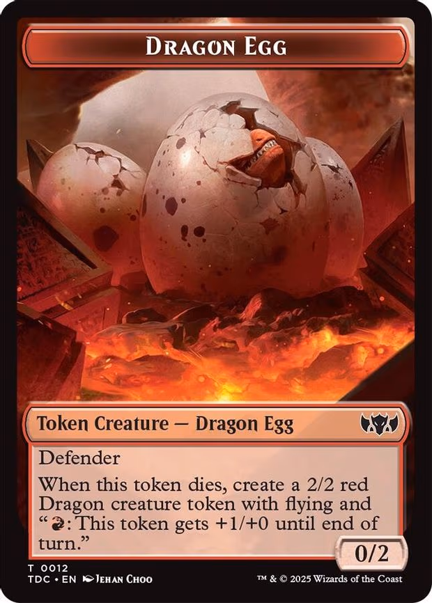 Dragon Egg // Dragon (0013) Double-Sided Token