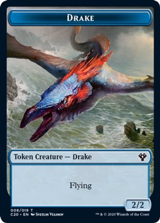 Drake // Goblin Warrior Double-Sided Token - T (8 // 17)