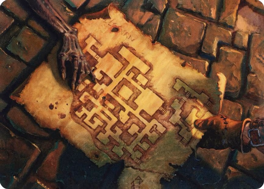 Dungeon Map Art Card