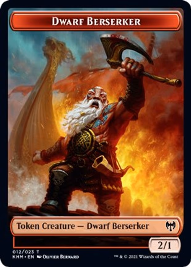 Dwarf Berserker // Angel Warrior Double-Sided Token