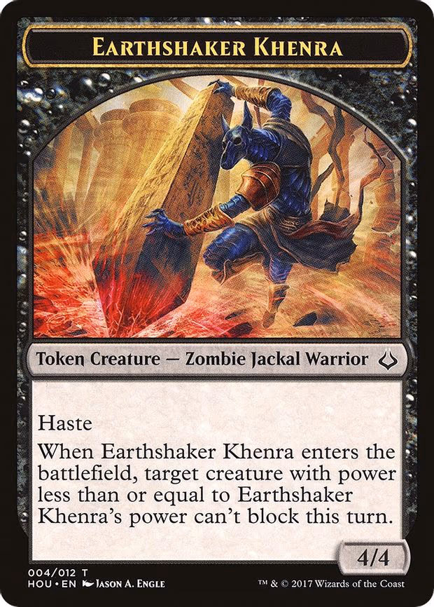 Earthshaker Khenra // Cat Double-Sided Token