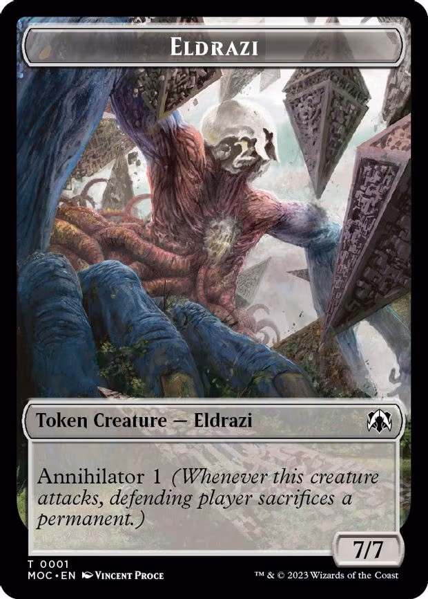 Eldrazi // Angel Double-sided Token - T (1 // 4)