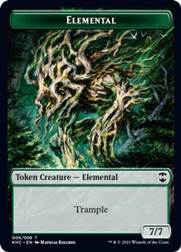 Elemental // Elf Warrior Double-Sided Token - T (6 // 15)