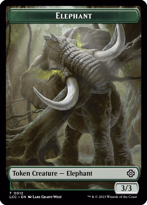 Elephant // Dinosaur Double-Sided Token