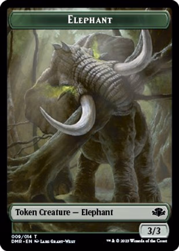 Elephant // Saproling Double-Sided Token