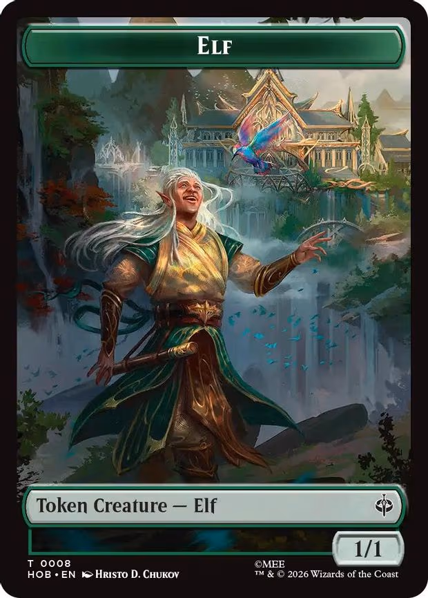 Elf // Dwarf Double-Sided Token - T (8 // 6)