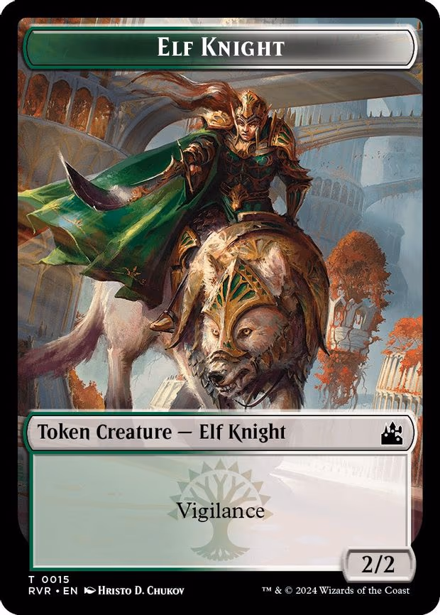 Elf Knight // Angel (0003) Double-Sided Token - T (15 // 3)
