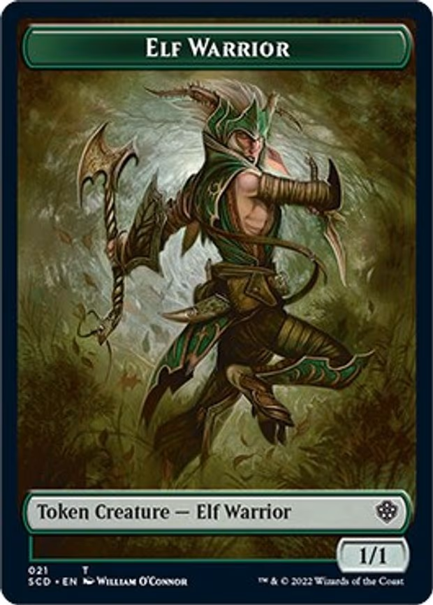 Elf Warrior // Cat Beast Double-Sided Token