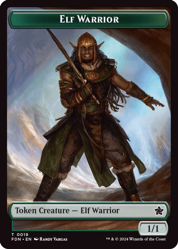 Elf Warrior // Raccoon Doubled-Sided Token - T (19 // 20)