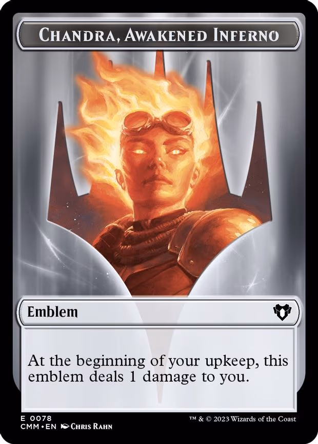 Emblem - Chandra, Awakened Inferno // Wizard Double-Sided Token
