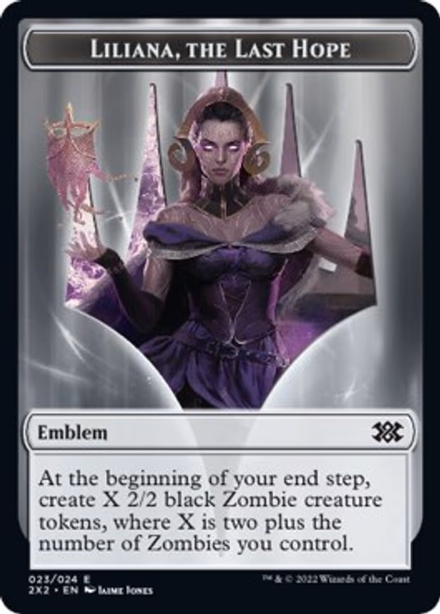 Emblem - Liliana, the Last Hope // Spirit (002) Double-Sided Token