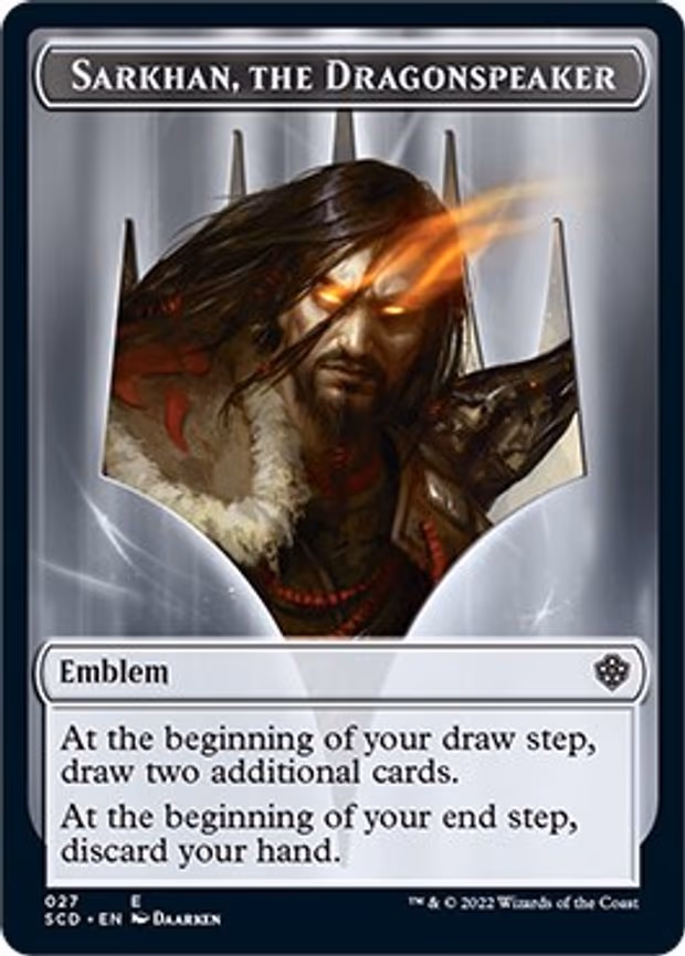 Emblem - Sarkhan, the Dragonspeaker Double-Sided Token