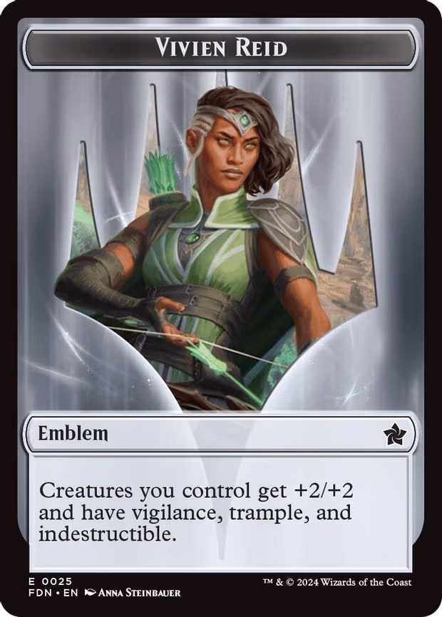 Emblem - Vivien Reid // Elf Warrior Double-Sided Token