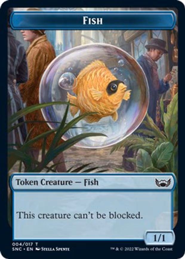 Fish // Rhino Warrior Double-Sided Token