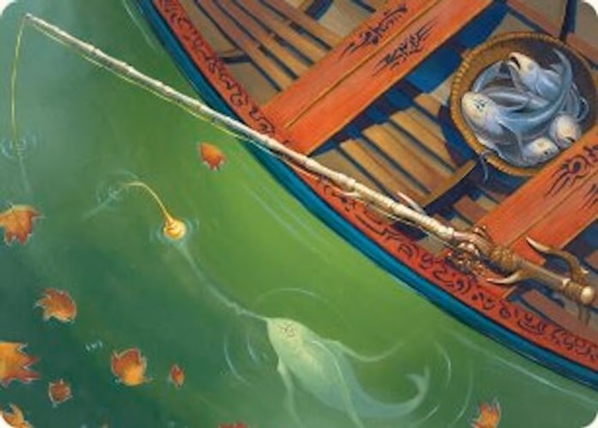 Fishing Pole Art Card