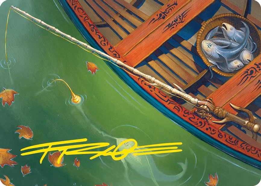 Fishing Pole Art Card