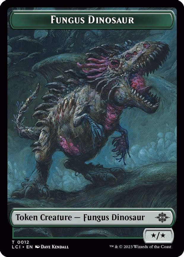 Fungus Dinosaur // Skeleton Pirate Double-Sided Token - T (12 // 8)