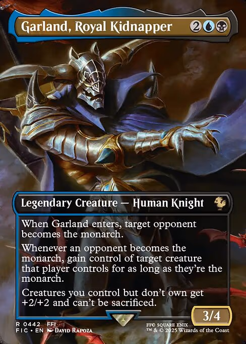 Garland, Royal Kidnapper