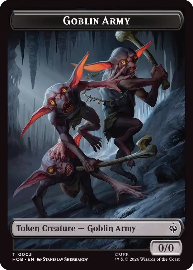 Goblin Army (0003) // Treasure (0012) Double-Sided Token - T (3 // 12)