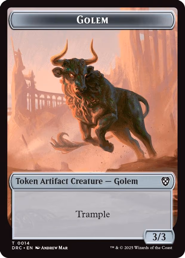 Golem (0014) // Thopter (0010) Double-Sided Token