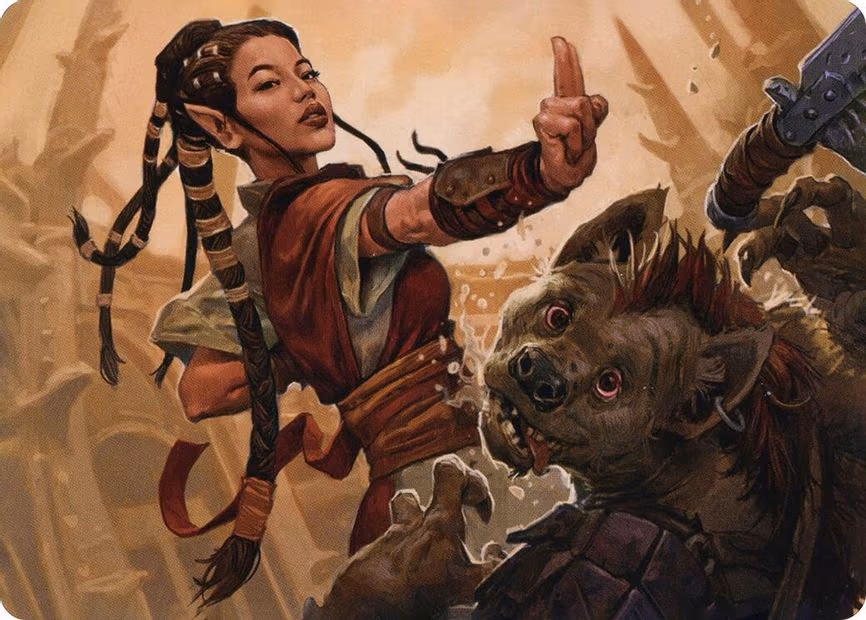 Half-Elf Monk Art Card