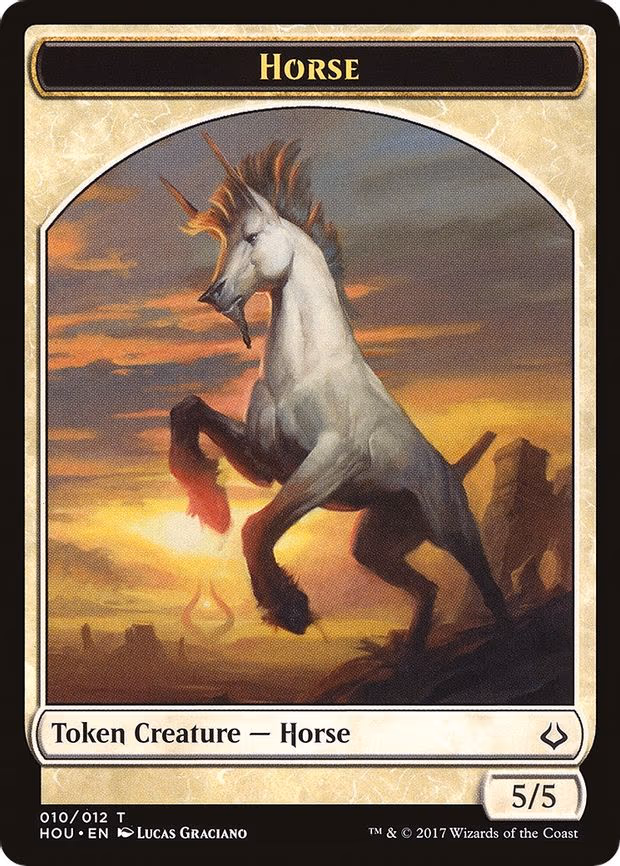 Horse // Warrior Double-sided Token