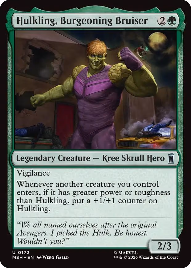 Hulkling, Burgeoning Bruiser - U (173)