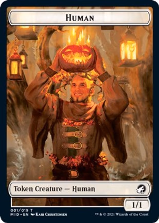 Human // Treefolk Double-Sided Token - T (1 // 12)