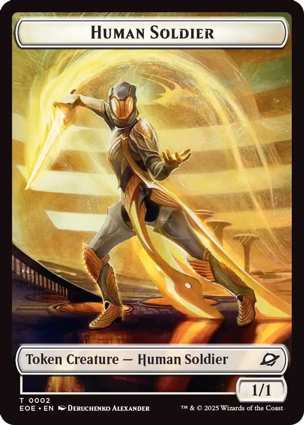 Human Soldier // Lander (0008) Double-Sided Token - T (2 // 8)