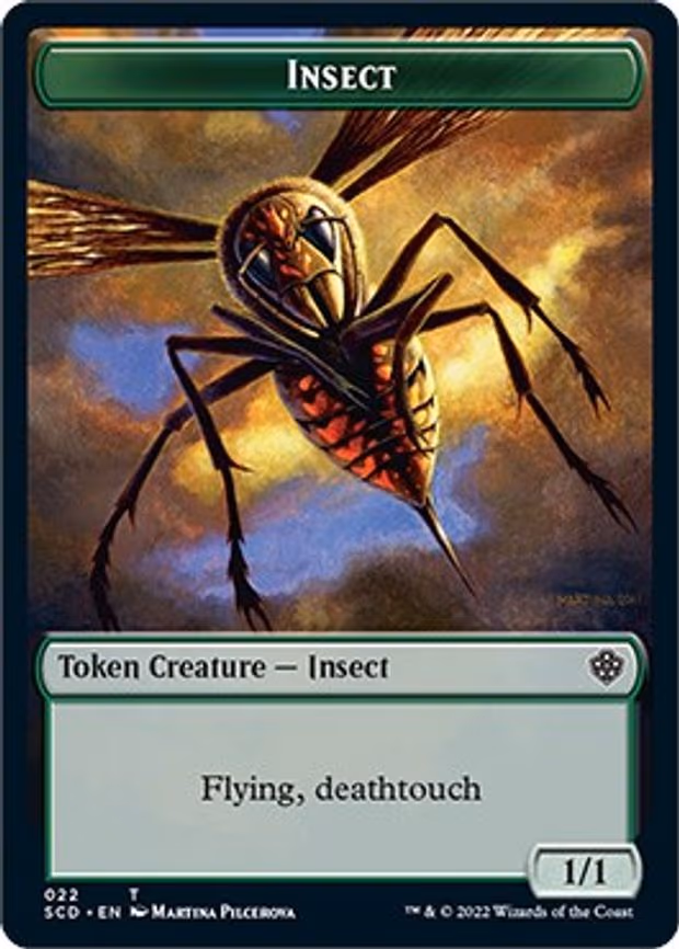 Insect // Human Warrior Double-Sided Token - T (22 // 6)
