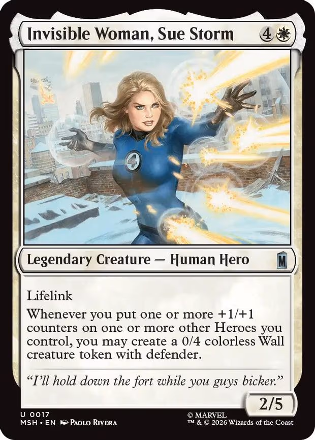 Invisible Woman, Sue Storm - U (17)