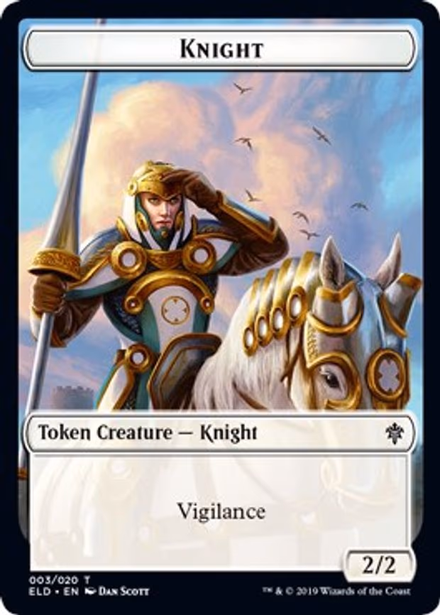Knight // Food (015) Double-Sided Token