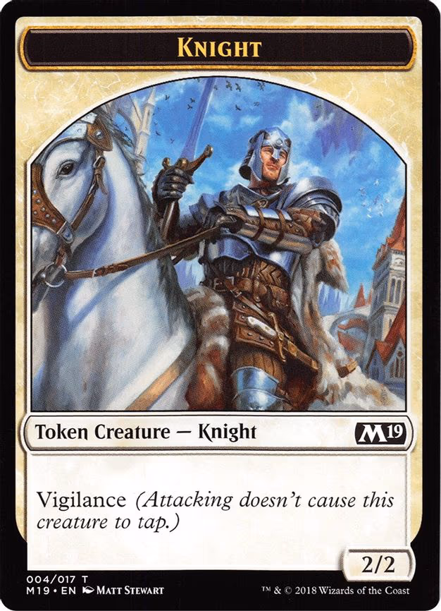 Knight // Zombie Double-Sided Token (Game Night) - T (4 // 8)