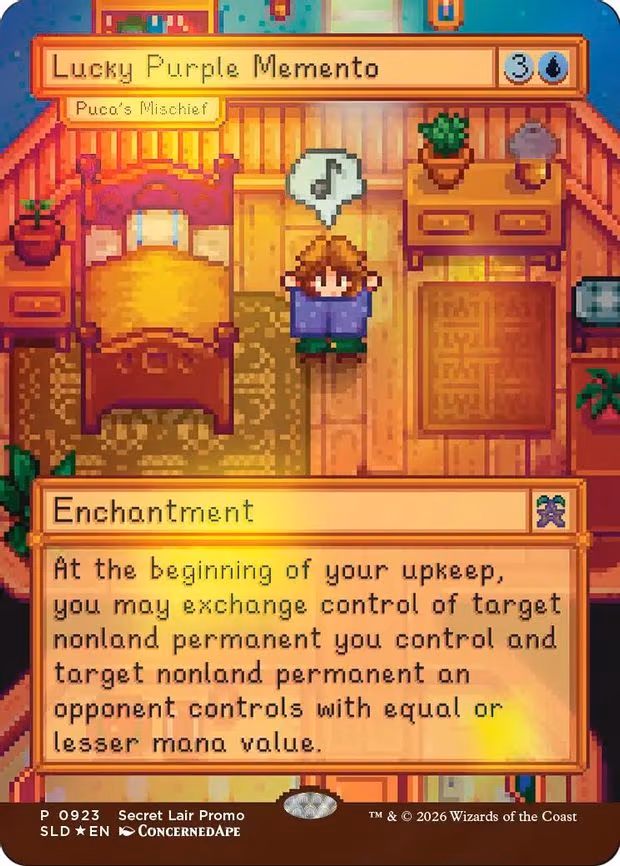 Lucky Purple Memento - Puca's Mischief - P (923)