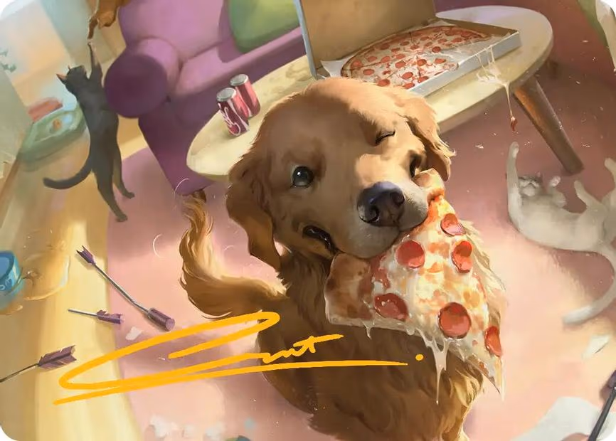 Lucky the Pizza Dog Art Card - S (44)