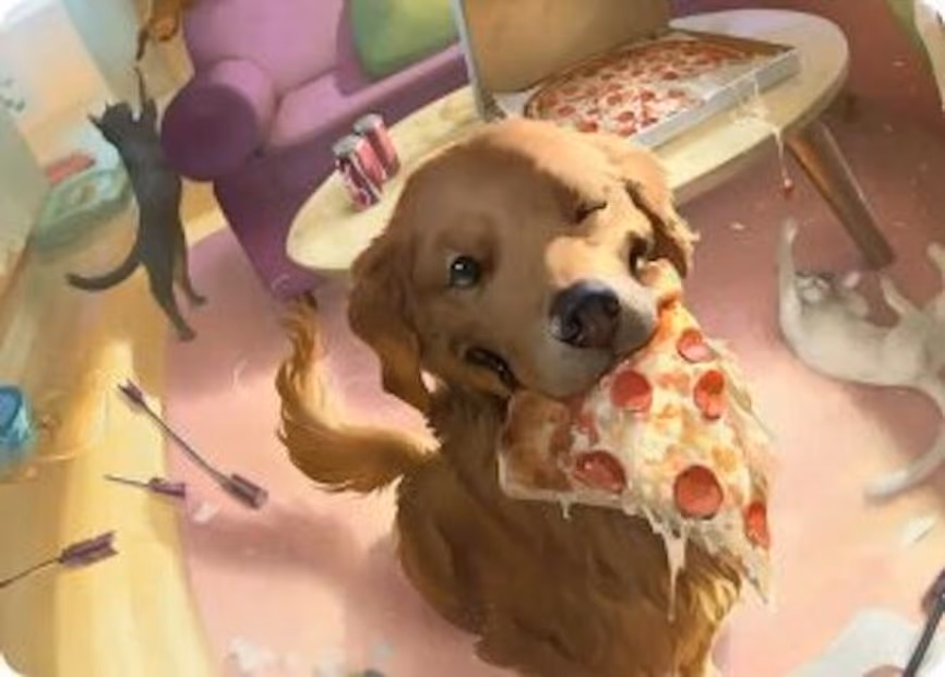 Lucky the Pizza Dog Art Card - S (44)