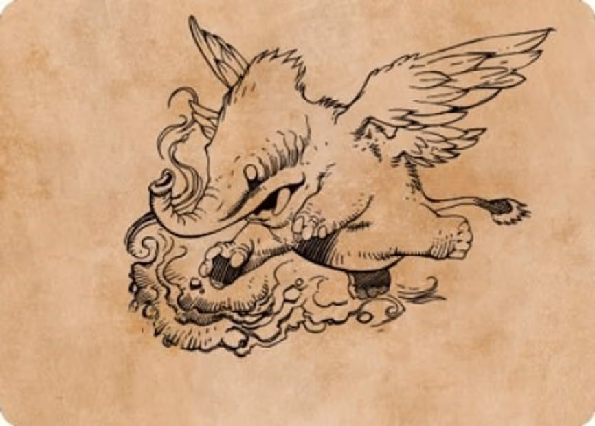 Lulu, Loyal Hollyphant Art Card