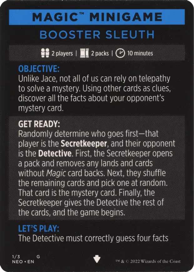 Magic Minigame: Booster Sleuth