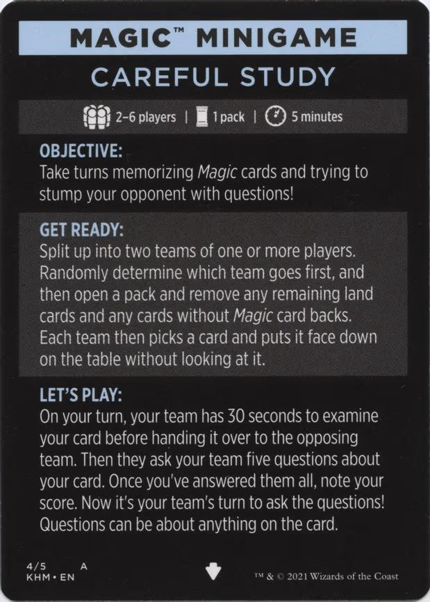 Magic Minigame: Careful Study - S (4)