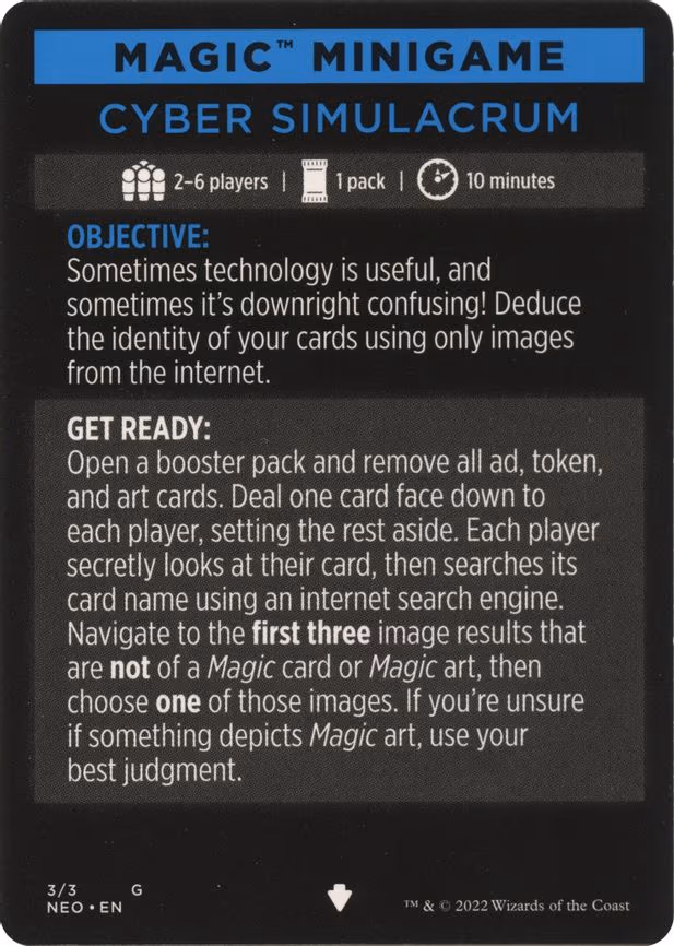 Magic Minigame: Cyber Simulacrum
