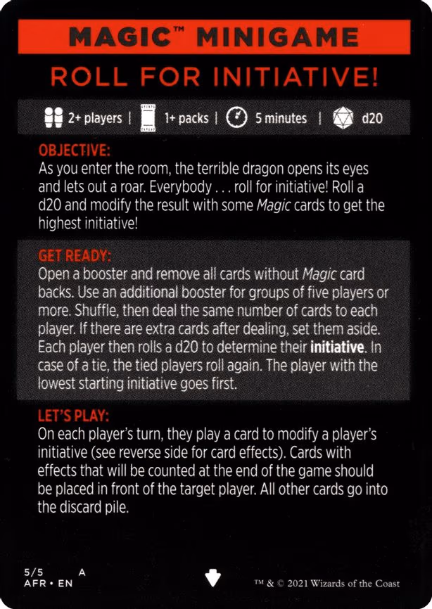 Magic Minigame: Roll for Initiative!