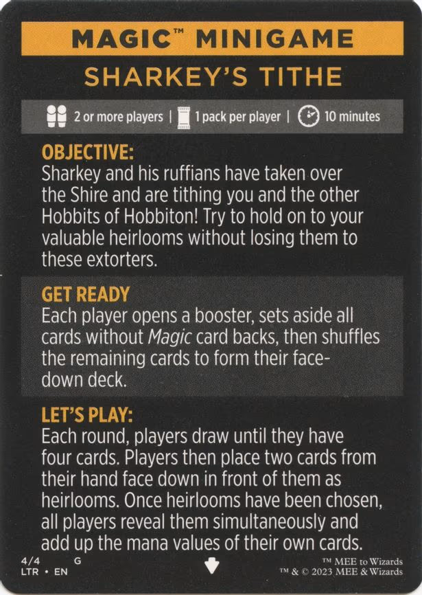 Magic Minigame: Sharkey's Tithe