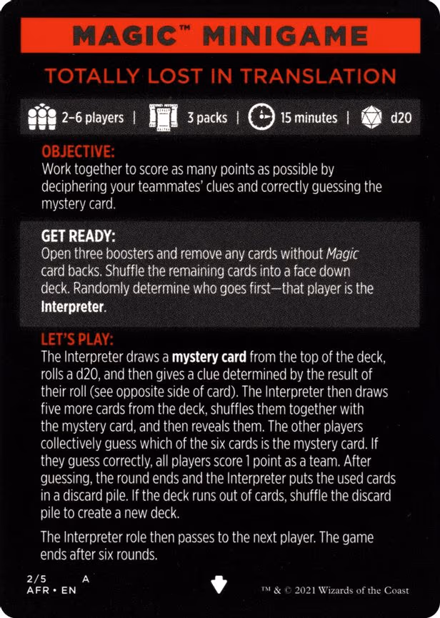 Magic Minigame: Totally Lost in Translation