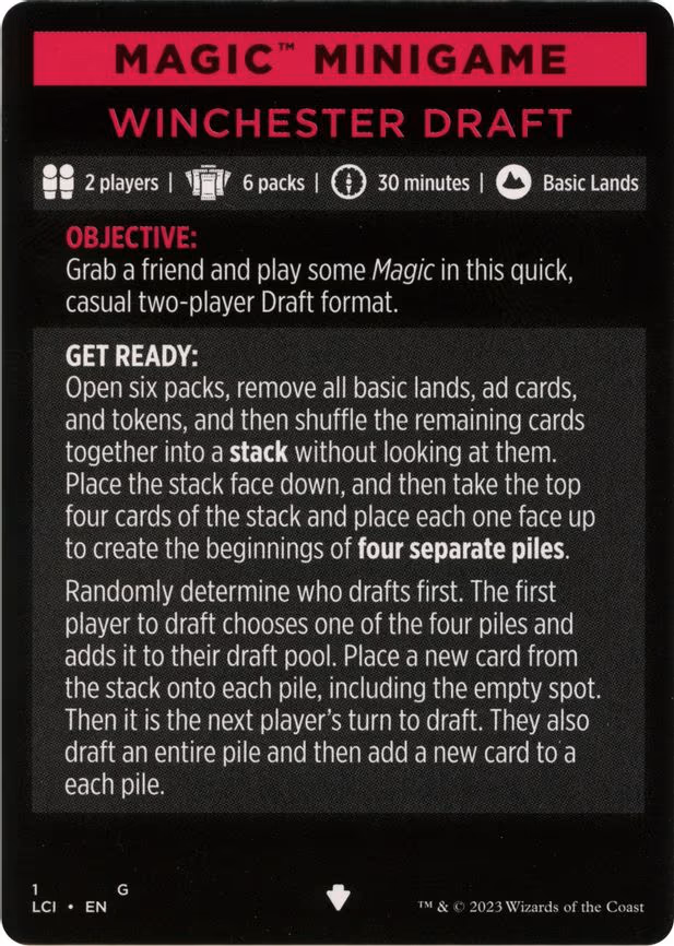 Magic Minigame: Winchester Draft - S (1)