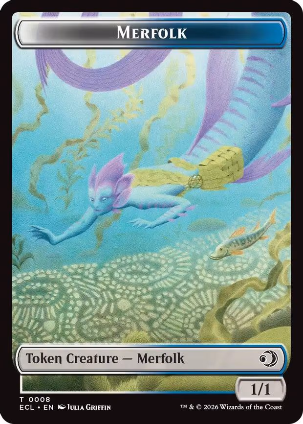 Merfolk // Worm Double-Sided Token