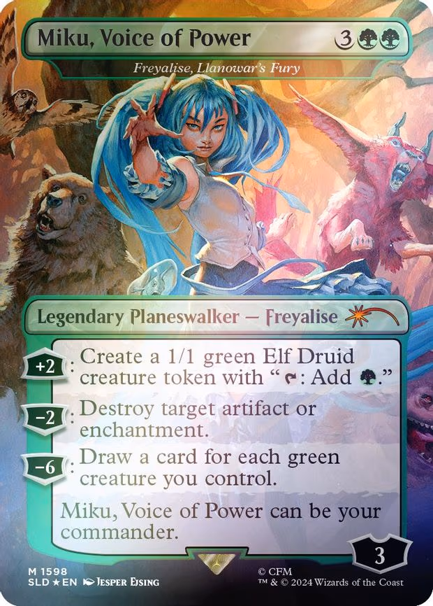 Miku, Voice of Power - Freyalise, Llanowar's Fury